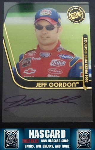 2004 Press Pass Signings Vault Authentic Autograph Jeff Gordon (AU) - Picture 1 of 2