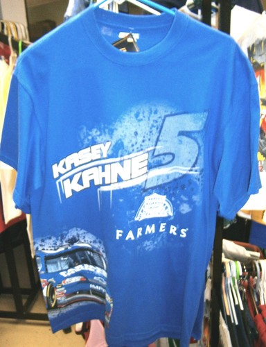 VINTAGE CFS #5 FARMS TOTAL PRINT BLAUES T-SHIRT KASEY KAHNE LARGE NEU MIT ETIKETT - Bild 1 von 2