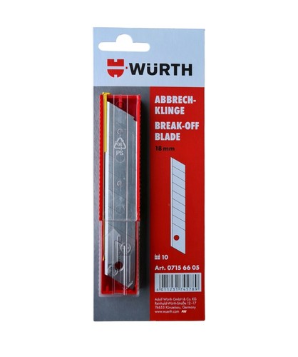 Würth Abbrechklingen 9 / 18 / 25mm nach Wahl  Ersatzklingen Cuttermesser Klingen - Bild 5 von 10