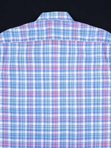 Camisa multicolor TAILORBYRD para hombre grande tejida a cuadros manga larga con botones nueva con etiquetas - Imagen 8 de 12