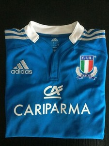 Maglia adidas rugby italia cariparma 8# alessandro t-shirt FIR jersey size L | eBay