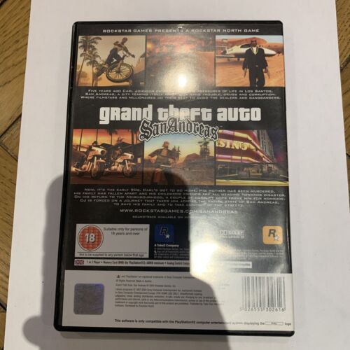 GTA, Grand Theft Auto: San Andreas, PlayStation 2, 2004 Complete In Box, VGC - Picture 2 of 4