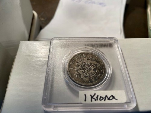 MONEDA CORONA SUECA 1898 GUARDADA EN PLÁSTICO - Imagen 1 de 2