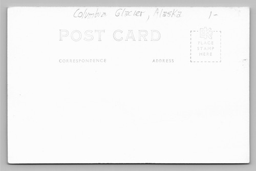 RPPC Columbia Glacier Prince William Sound Alaska VTG Unused Photo Postcard - Picture 2 of 2