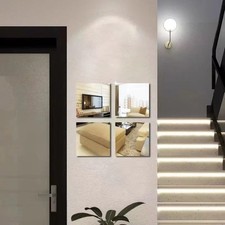 Self-Adhesive Acrylic Mirror Sheet Non Glass Mirror Stickers  Bathroom