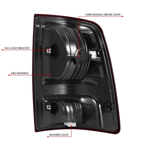 For 2009-2024 Ram Truck 1500 2500 3500 Tail Light Rear Brake Signal Lamps Tinted - Picture 5 of 8