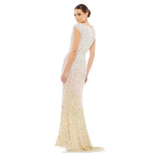 Mac Duggal Ombre Pailletten Kleid Größe 14 Neu Einzelhandel $ 398 - Bild 2 von 6