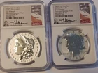 2 COIN Set 2025-S Morgan Peace Dollar NGC PF70 Reverse Proof Thomas Uram Signed