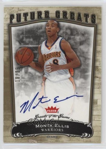2005-06 Fleer Greats of the Game Future Gold /25 Monta Ellis #138 Rookie Auto RC - Picture 1 of 3