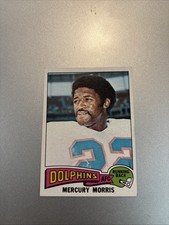 1975 Topps Football Card Mercury Morris Dolphins #475 NM Free Shipping