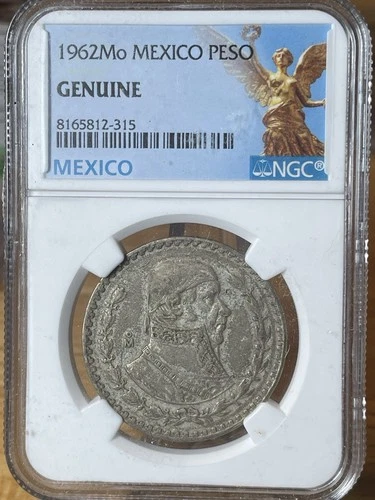 1962 Mexico Un Peso Silver — photo from the most recent tracked eBay sale