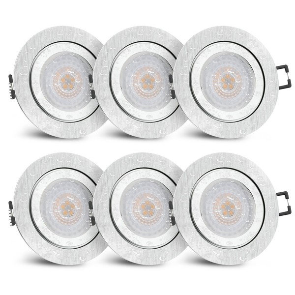 RW-2 Led Einbauleuchte IP44 Flach Mit Fourstep Dimmbar 5W Neutralweiß FüR Bad-image
