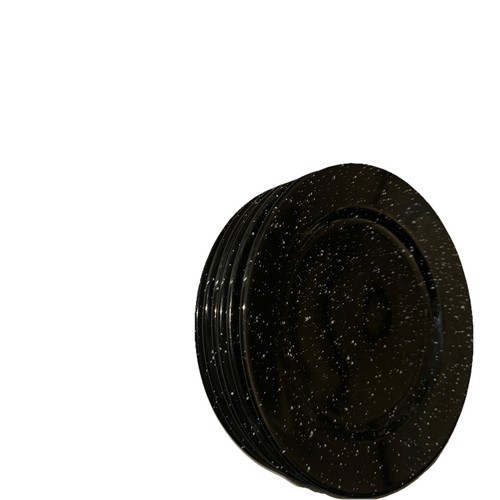 6 Signature Housewares Incorporated Speckled Black & White Steinzeug Teller 7" - Bild 5 von 5