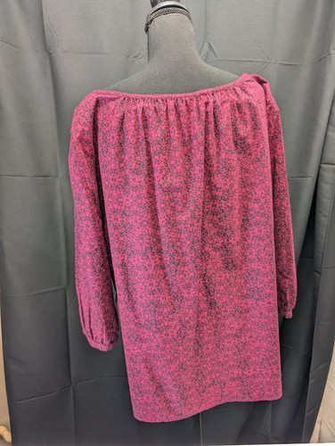 Gloria Vanderbilt Women's 1X Boho Peasant Tunic Top Blouse Beaded Tassles. - Picture 3 of 13