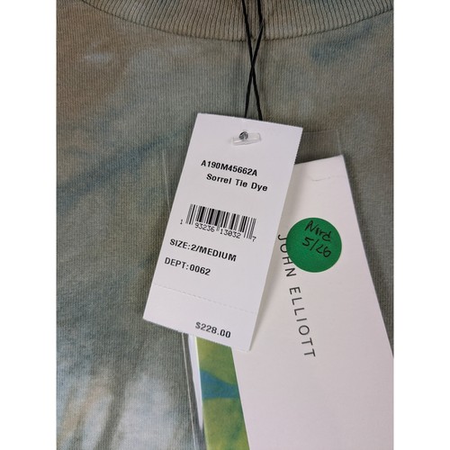 Neu mit Etikett $ 228 John Elliott University Sauerampfer Batik T-Shirt Herren 2 Frühling Sommer 21 M - Bild 5 von 14