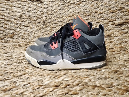 Jordan 4 Retro Mid Infrared Youth Größe 13,5C Schwarz Rot Schuhe Sneaker  - Bild 4 von 10