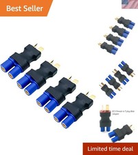 4 Pcs T Male Plug to EC3 Female Connector Plug Adapter for RC Lipo Battery