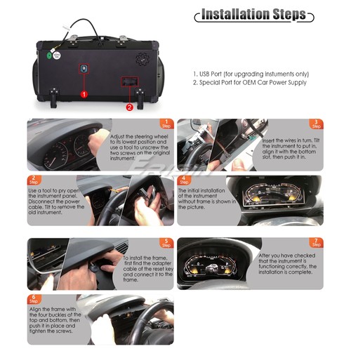 Cuadro de instrumentos digital reproductor de tablero pantalla LCD de 10" BMW X1 E84 2006-2015 - Imagen 11 de 18
