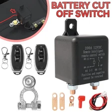 Car Battery Disconnect Switch Remote Control Power Kill Master Isolator Cut  Off