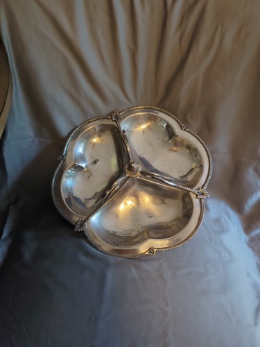 Vintage Silver Metal Serving Tray With Snake Handles Jardiniere India Rare - Picture 2 of 16