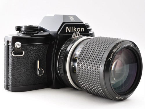 Nikon EM 35mm SLR Film Camera Black Body Zoom NIKKOR Ai 43-86mm F/3.5 From Japan - Picture 2 of 24