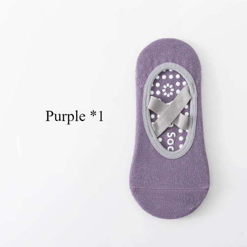 3 Pairs Women Yoga Socks Non-Slip Grip Pilates Ballet Fitness Cotton Slippers UK - Picture 31 of 31