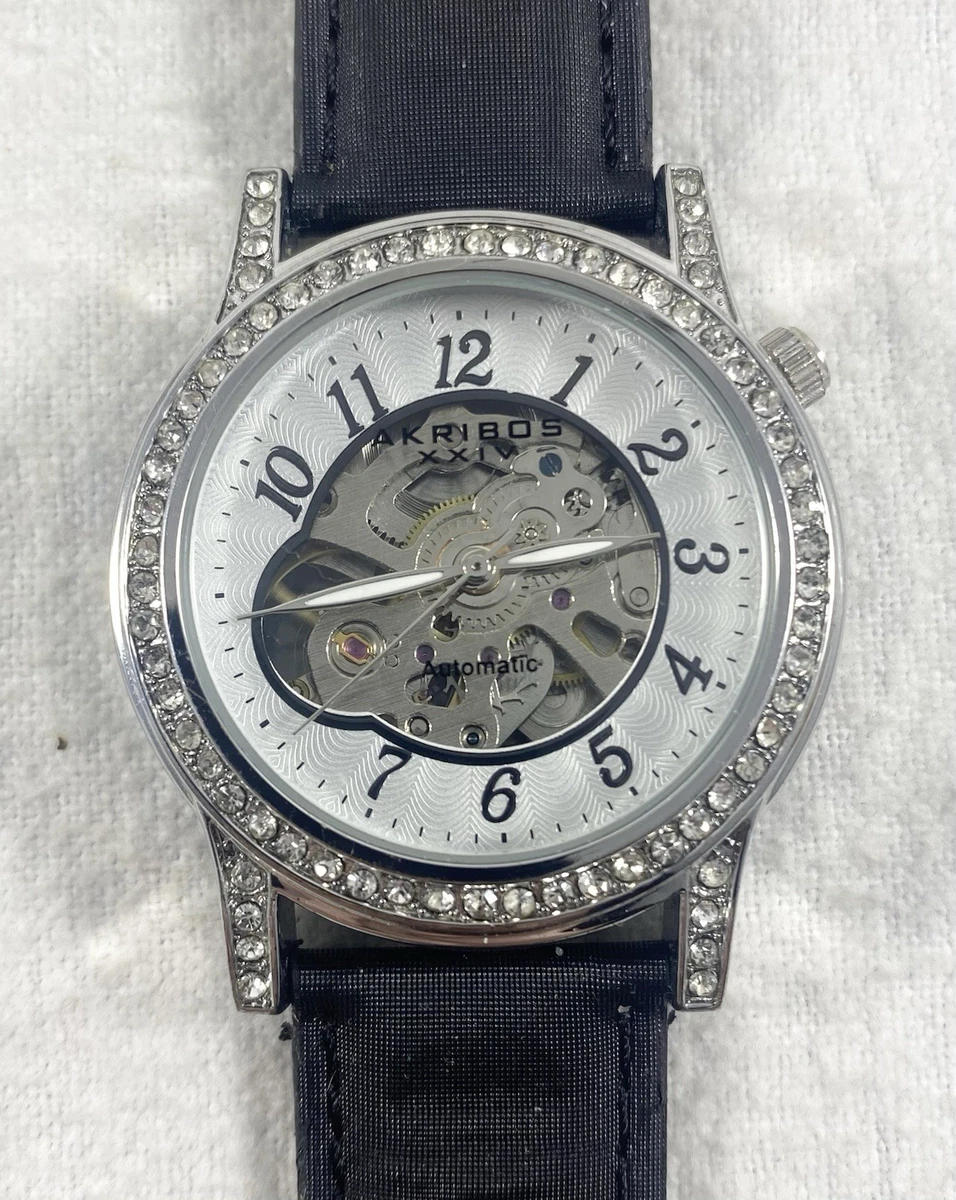 Akribos XXIV Diamond Accent Round Wristwatches for sale | eBay display picture 1
