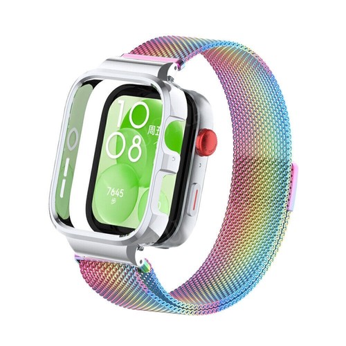 Für Huawei Watch Fit 3 Luxus Edelstahl Band Strap Bracelet + Metallgehäuse - Bild 16 von 70