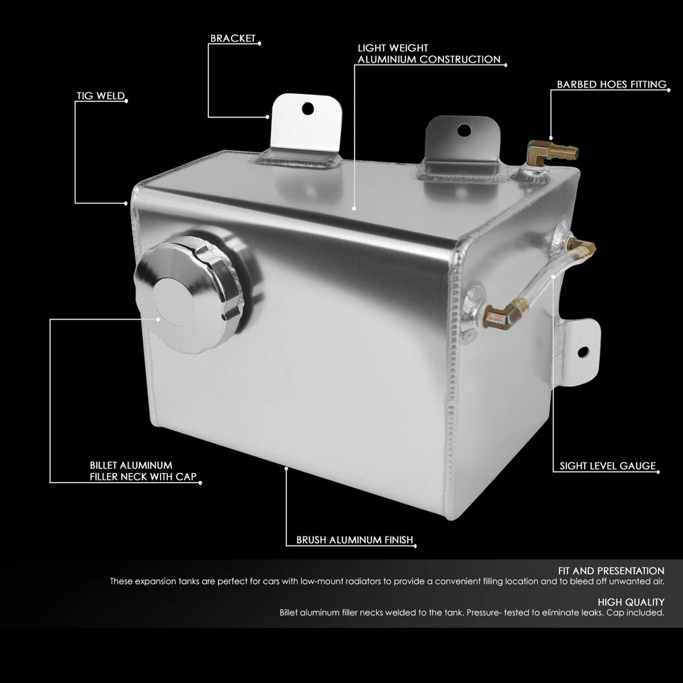 Алюминиевый расширительный переливной бак/банка для охлаждающей жидкости 78-88 Grand Prix - Изображение 2 из 4