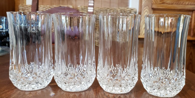 Set of 4 Vintage Cristal D Arques Lead Crystal Longchamp Highball Glasses
