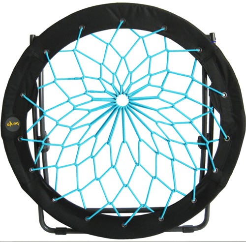 Zenithen Bunjo Bungee Dish Chair for Dorms and Bedrooms, Teal, 33" - Picture 2 of 5