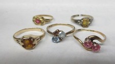 ANTIQUE 5 PIECE 10K SOLID GOLD JEWELRY RING LOT NOT SCRAP 6.3 GRAMS NR