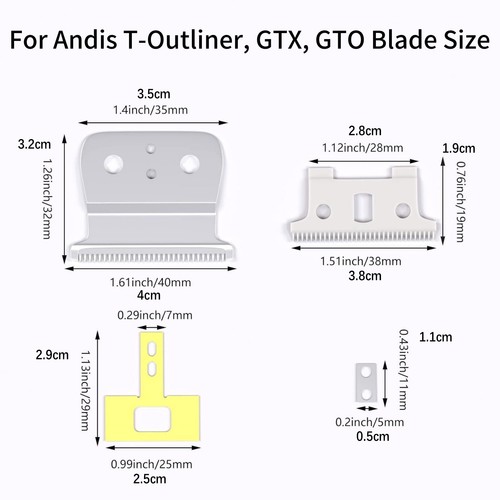 1PCS Blade Kit Replacement Clipper Trimmer Compatible For Andis T Outliner - Picture 11 of 20
