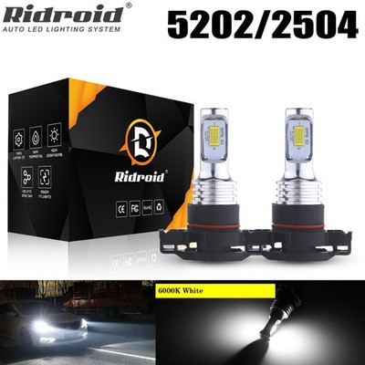 5202 LED Bulbs 6000K Xenon White Super Bright Fog Light DRL Lamps High Power