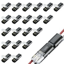 20 Pack Led Strip Lights Connectors, Double Wire Plug-in Connector Led Light Str