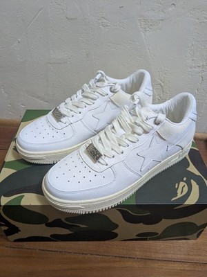 A Bathing Ape Bape Sta White Ecru Sneaker 26cm Neu Deadstock Originalverpackt