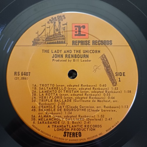 John Renbourn – The Lady And The Unicorn (Reprise Records – RS 6407) - Imagen 4 de 4