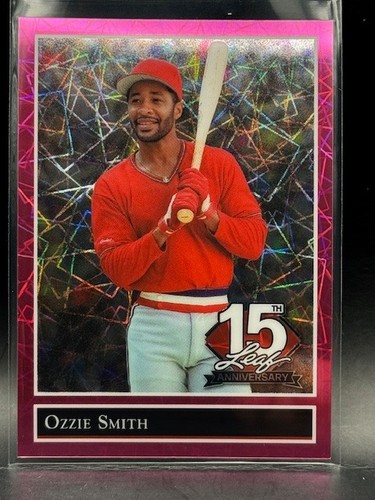 Ozzie Smith 2025 Leaf 15th Anniversary NSCC National Promo 3/8