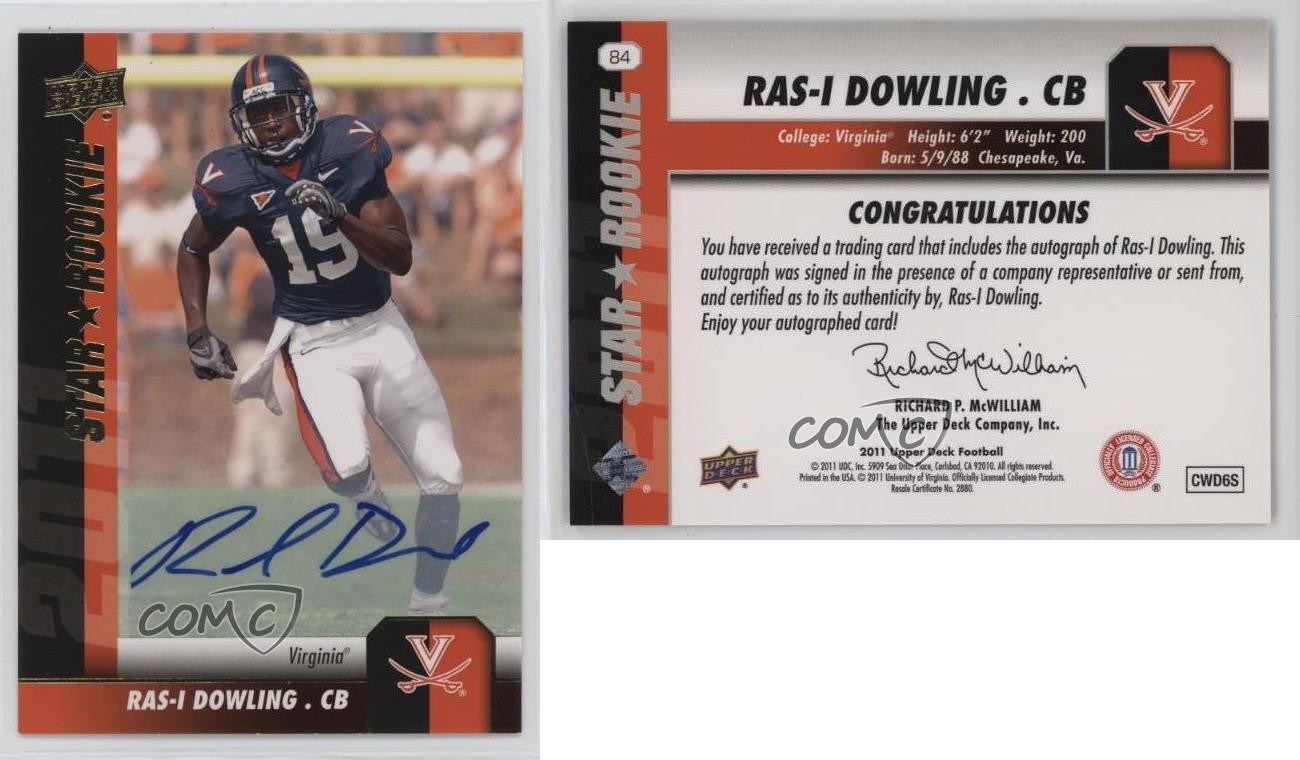 2011 Upper Deck Star Rookie Gold Auto Ras-I Dowling #84 Rookie Auto RC 11to
