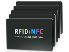 5pack RFID Blocking Cards,Contactless NFC Debit Credit Card Protector,One Card P