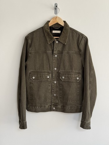 Chaqueta vaquera de camionero Allsaints “Derny” verde mediana relajada - Imagen 1 de 14