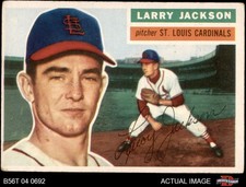 1956 Topps #119 Larry Jackson White Back Cardinals RARE VARIATION RC 3 - VG