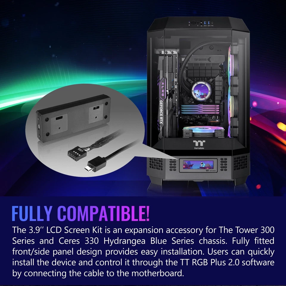 Tower 300/600 Series LCD Panel Kit; 3.9" LCD Display; Supported by Tt RGB Plu... - Image 3 of 4
