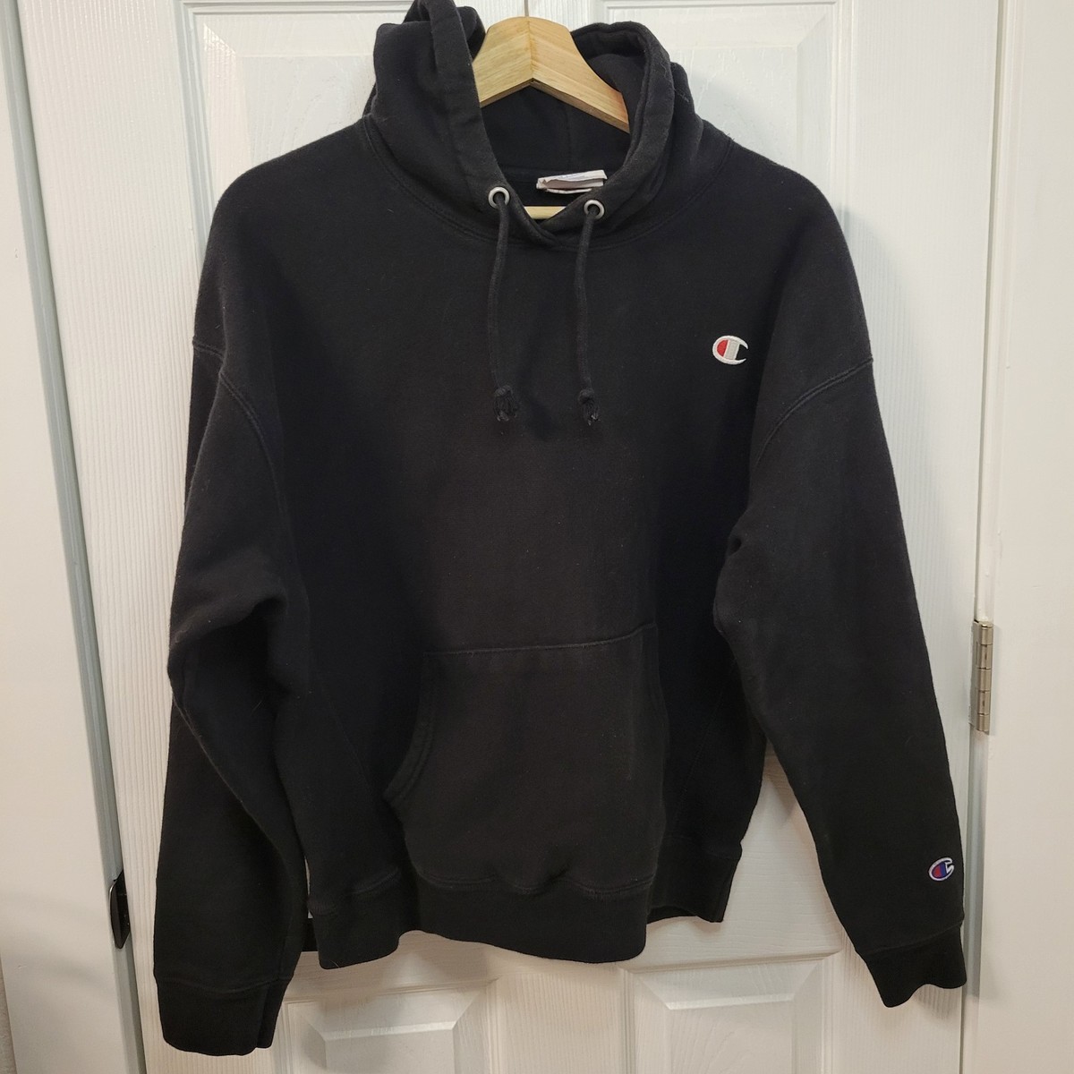 90's Champion REVERSE WEAVE USA製 BLACK Champion Made in USA Reverse Weave Hoodie - Black | SON OF A