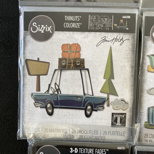 Sizzix Thinlits Metal Dies Tim Holtz Embossing - Set of 6 - 192LP - Picture 2 of 7