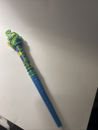 MagiQuest Magic Wizard Blue Green Leaves Wand and Floral Flower Topper Lights Up - Picture 4 of 4