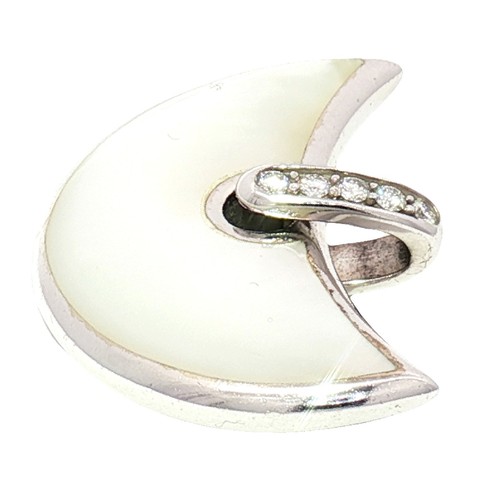 Kabana Mother-of-Pearl, Diamond, White Gold Pendant - Picture 6 of 15