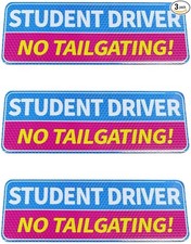 3 PCS Student Driver Magnet for Car, Weather-Resistant Remova Color: Blue/Pink