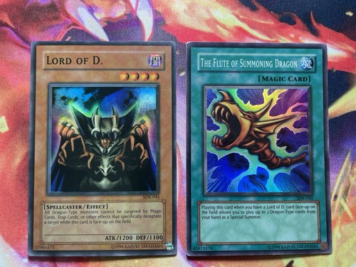 Lord Of D. SDK-042 & Flute Of Summoning Dragon SDK-041 MP-DMG Yu-Gi-Oh! TCG
