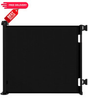 Retractable Baby Gate for Stairs Doorways, 55" 33.6" Tall x Wide, Black